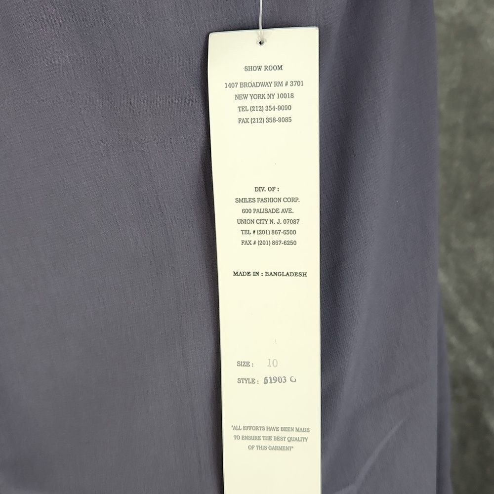 Wild Thyme NWT Gray Maxi Dress Size 10 Sleeveless Scoop Neck Side Slit - Picture 4 of 9